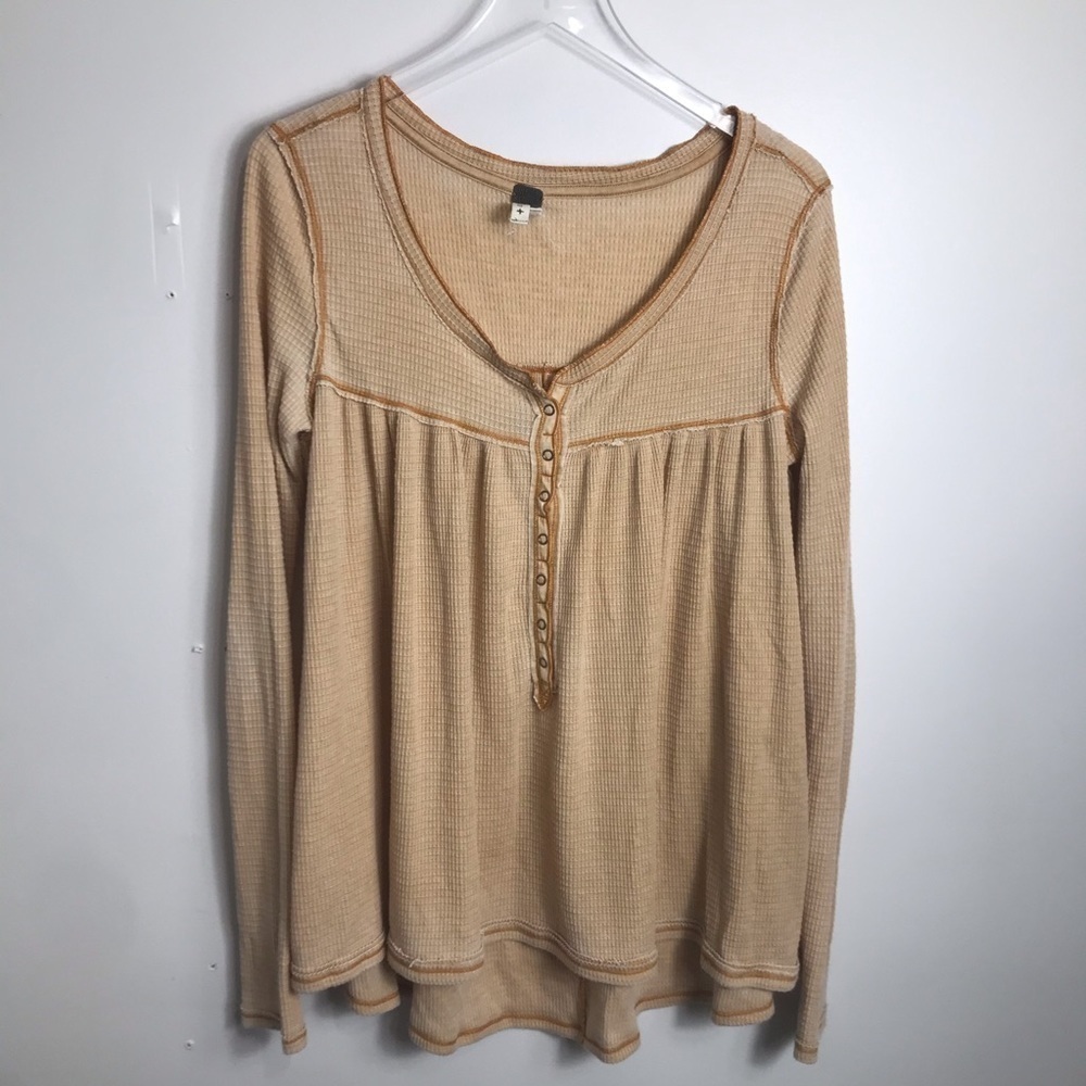 We the FREE waffle knit tunic top size small 1438